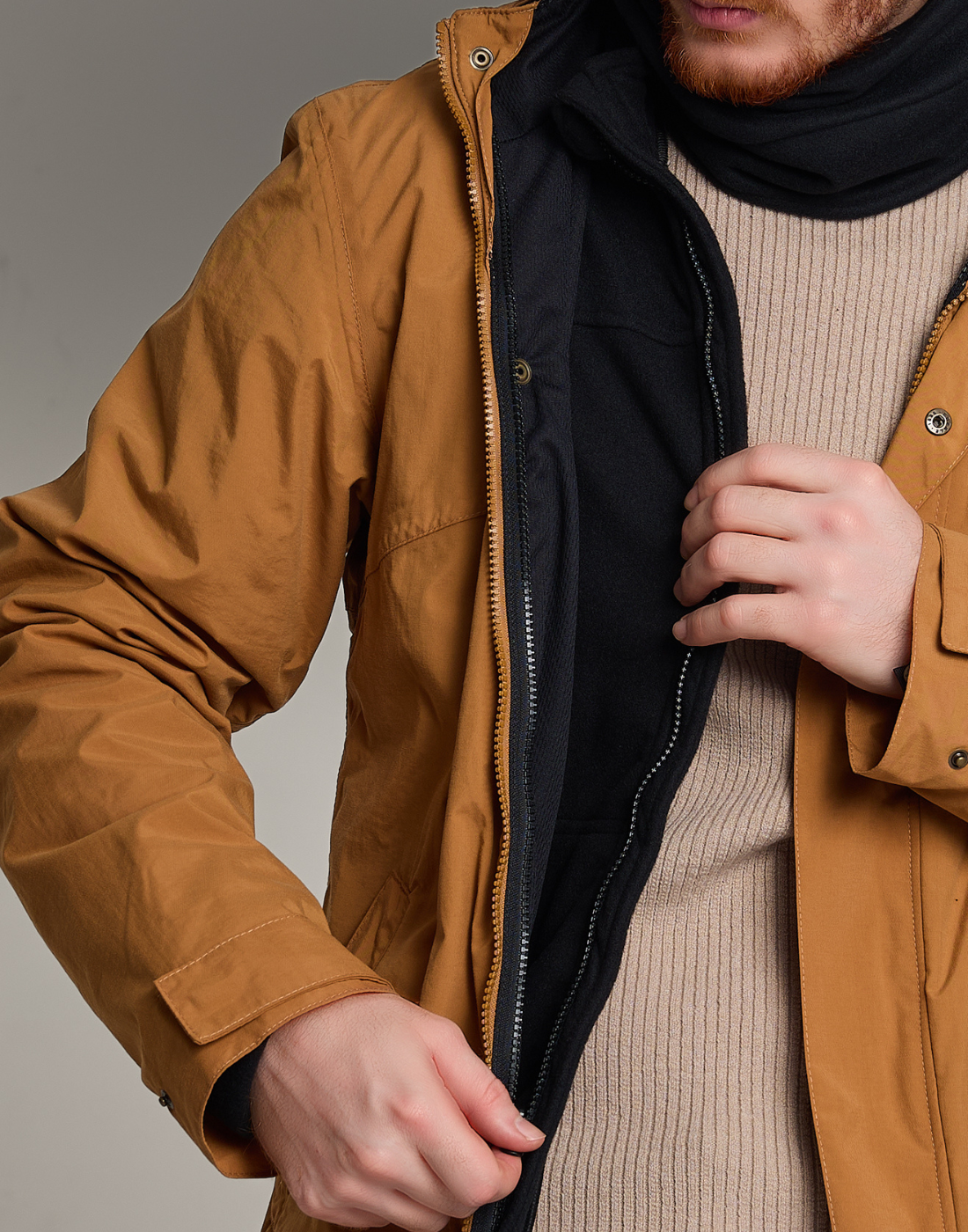 Jaqueta M Winter Explorer 3 em 1 Caramelo