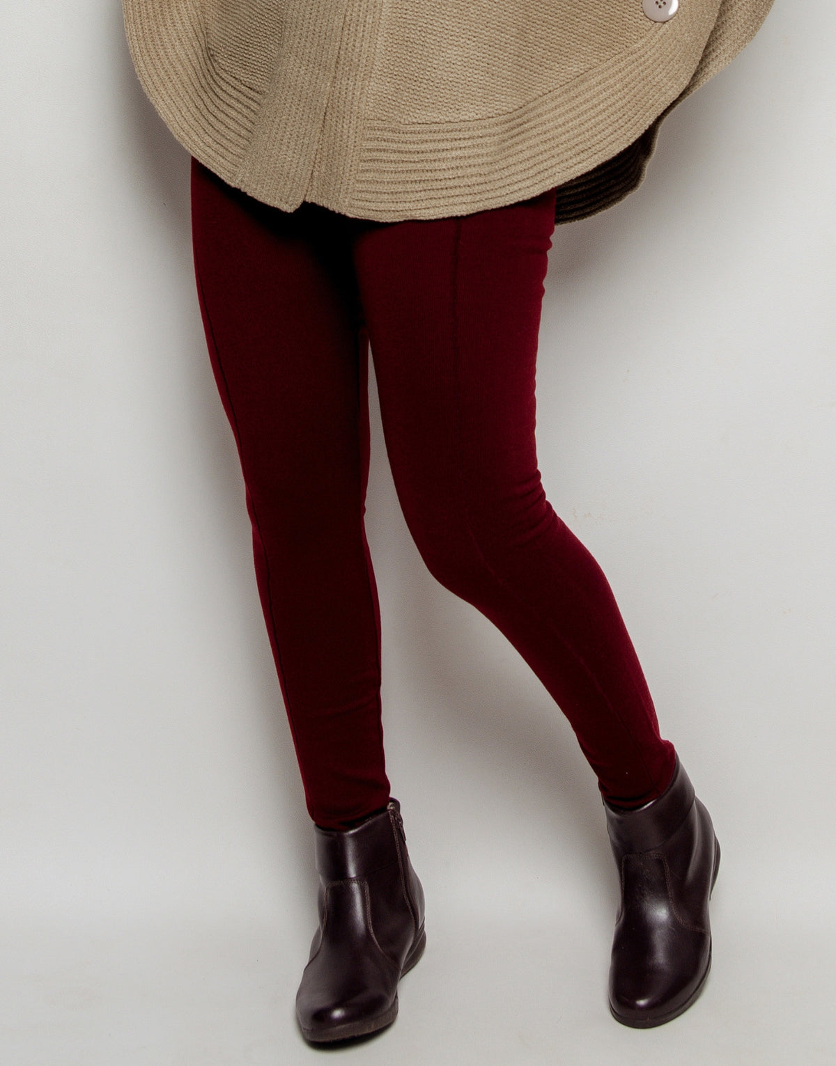 Legging Tricot Invernada Stripe Bordeaux