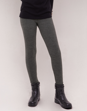 Legging Tricot Invernada Stripe Chumbo Mescla