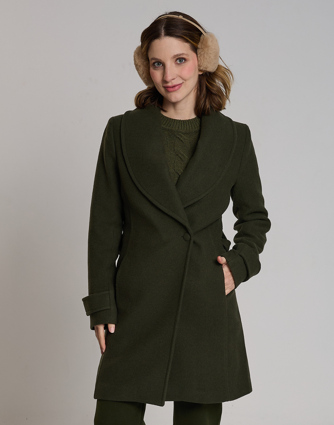 Casaco de Lã Mantova Verde Moss