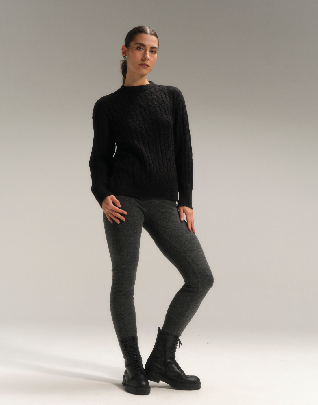Max Blusa Trançada Cloud Touch Preta