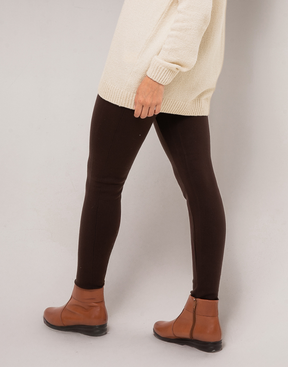 Legging Tricot Invernada Stripe Marrom