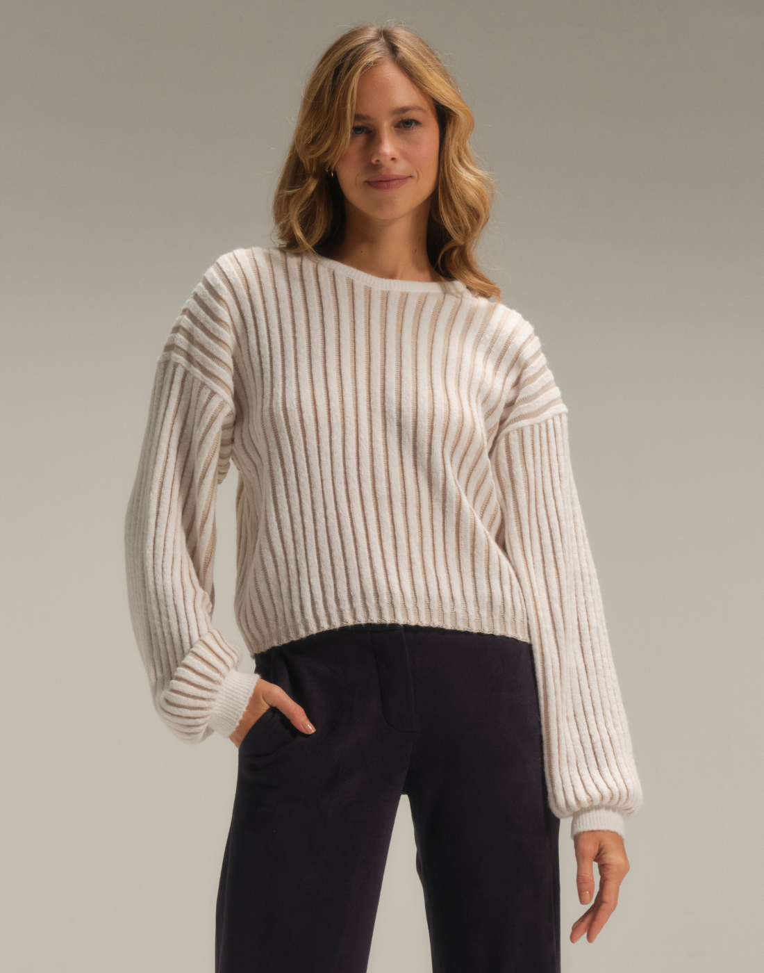 Maxi Blusa Manga Ampla Nubbis Branca
