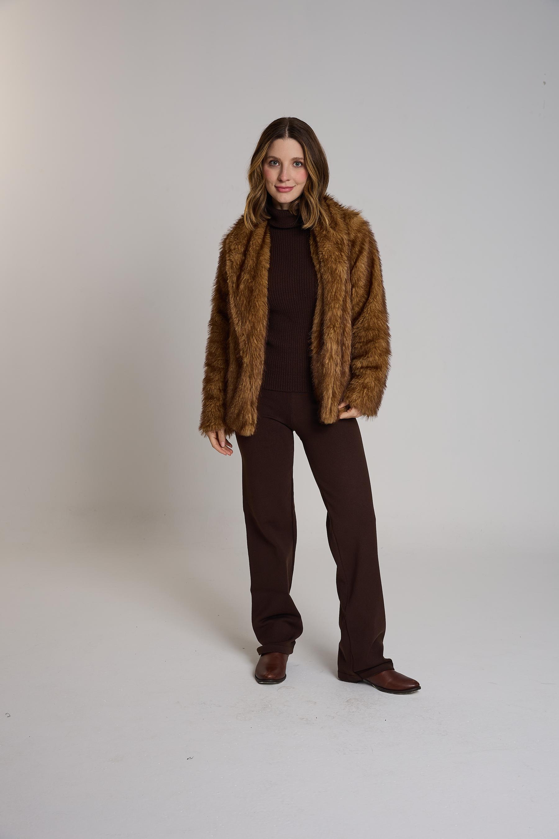 Casaco Fake Fur Boreal Caramelo