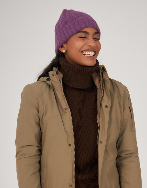 Gorro Trançado Soft Roxo