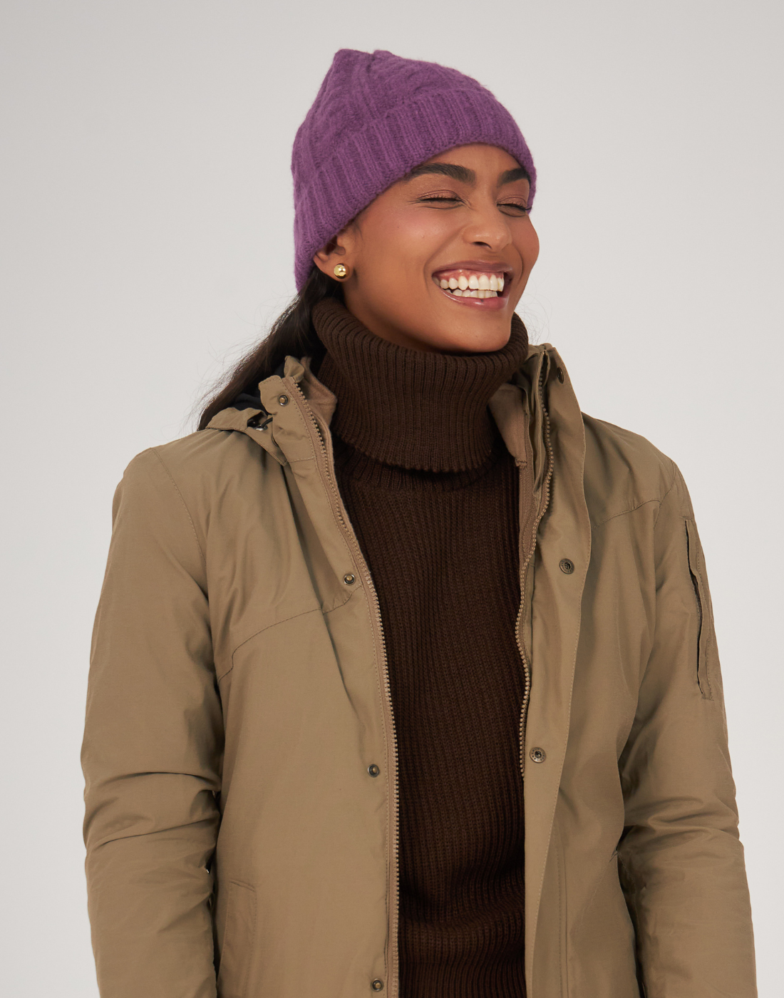 Gorro Trançado Soft Roxo