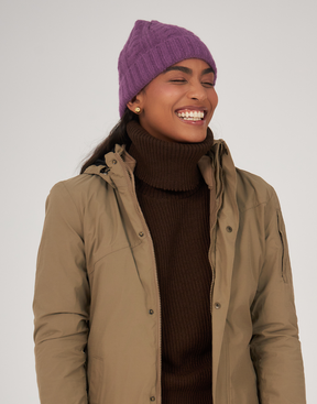 Gorro Trançado Soft Roxo