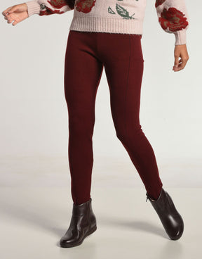 Legging Tricot Invernada Stripe Bordeaux