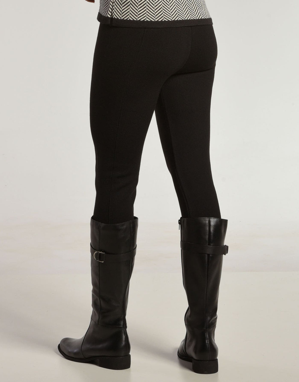 Legging Tricot Invernada Stripe Preta