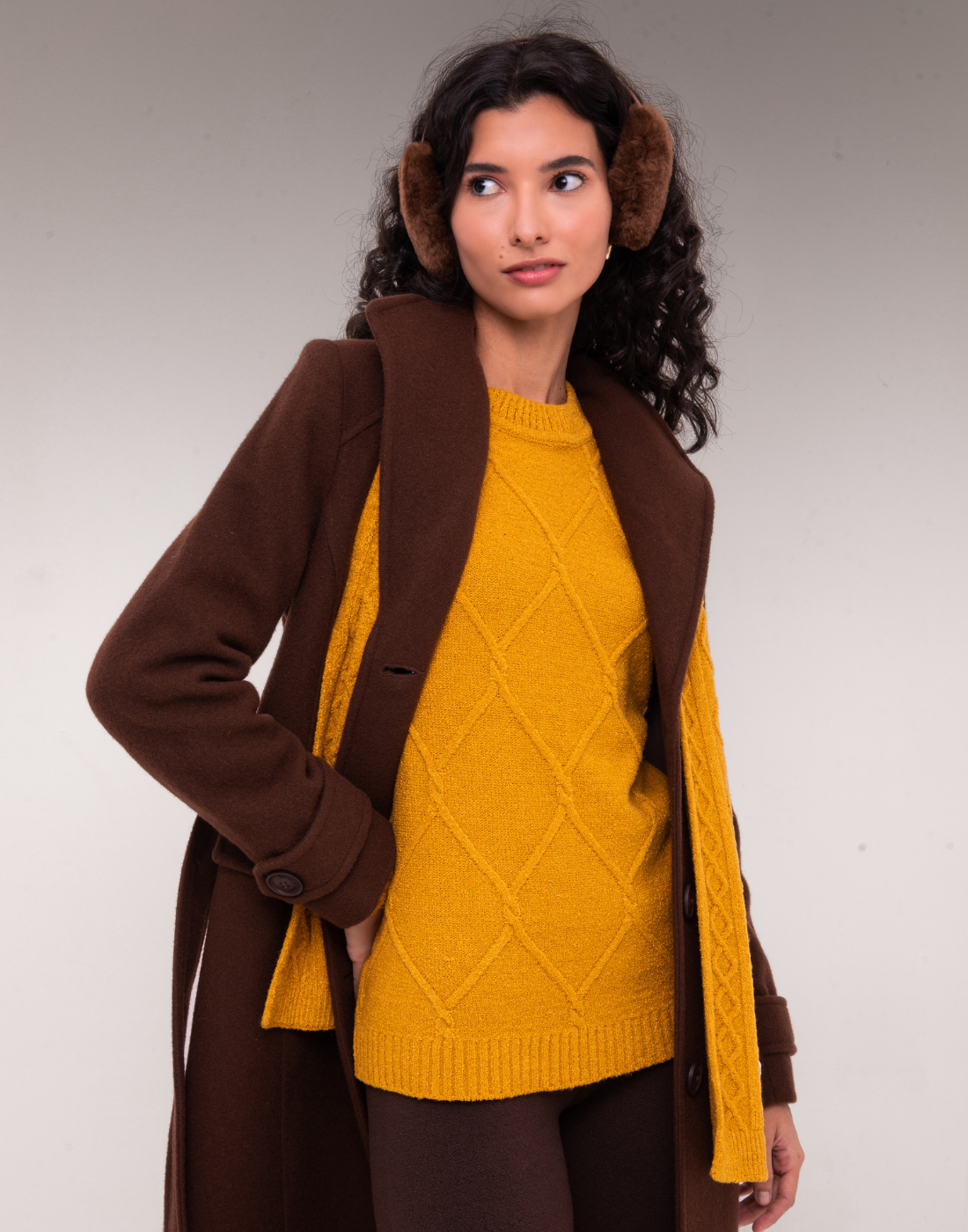 Maxi Blusa Losangos Oliz Mostarda