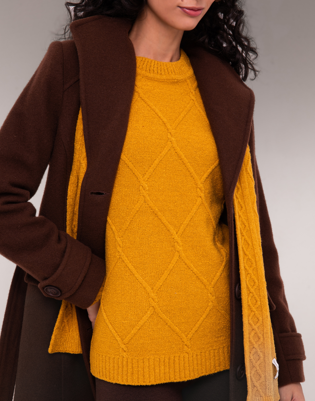 Maxi Blusa Losangos Oliz Mostarda