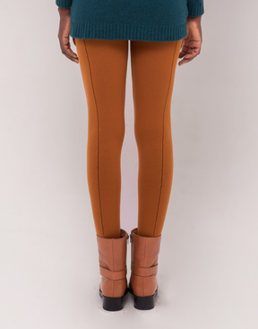 Legging Tricot Invernada Stripe Caramelo Outonal