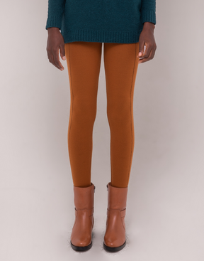 Legging Tricot Invernada Stripe Caramelo Outonal