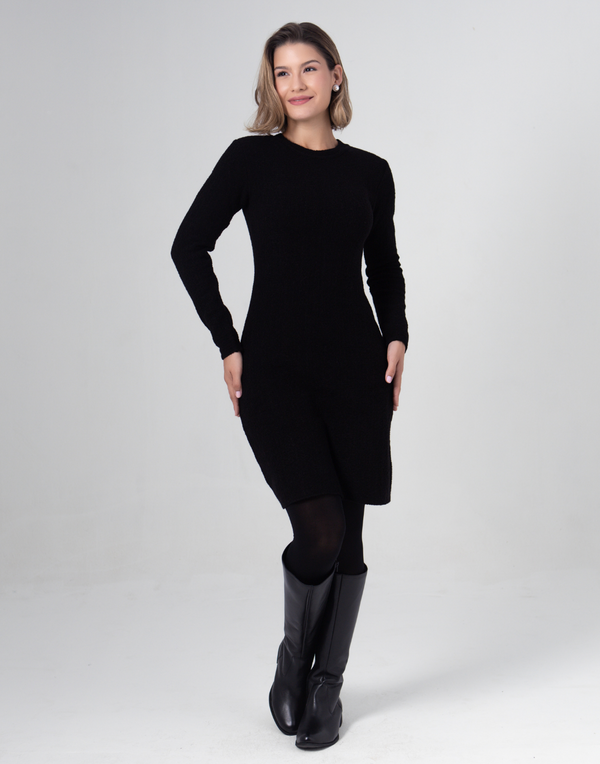 Vestido Mousse Tressi Preto