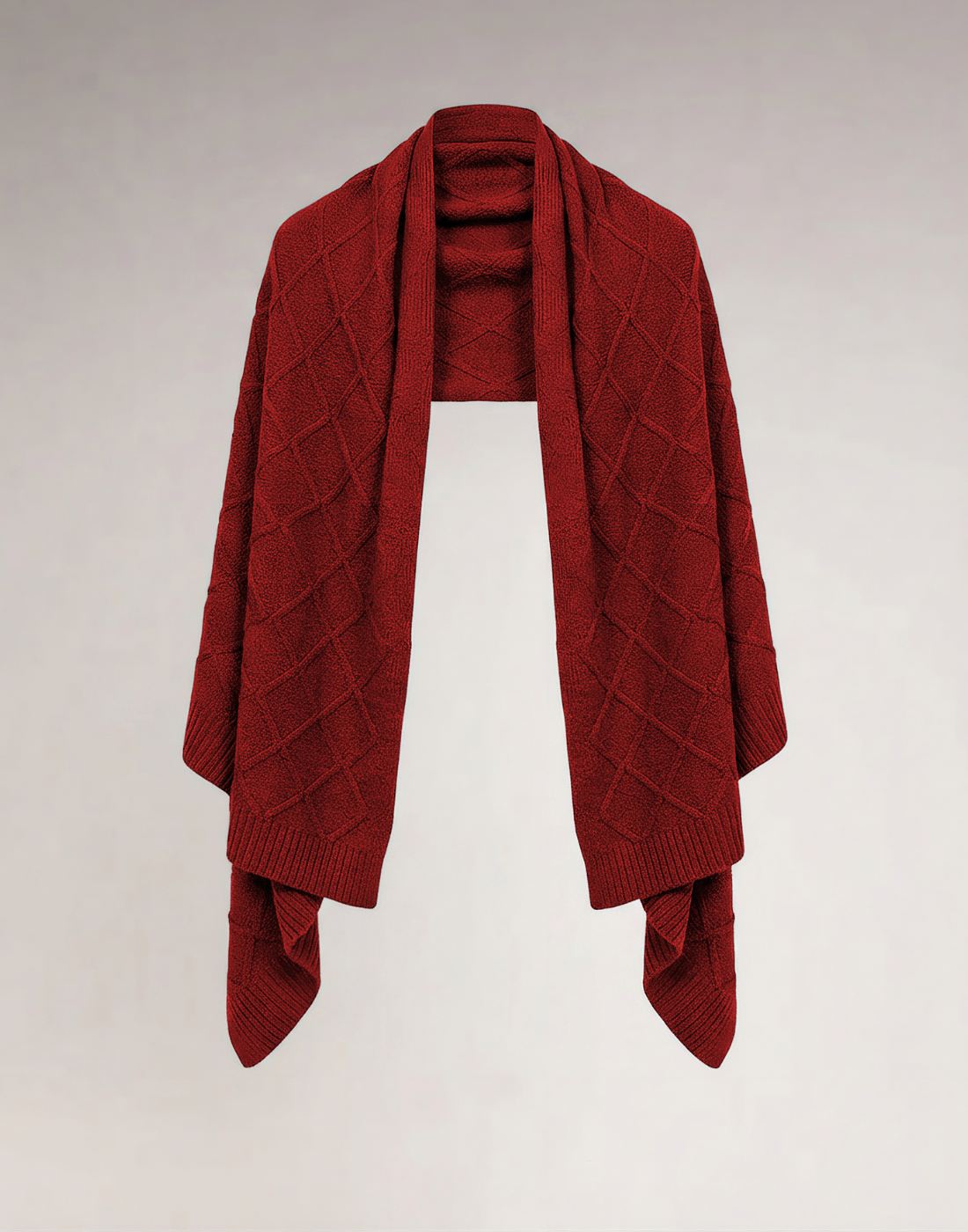 Xale Aran Losangos Oliz Vermelho