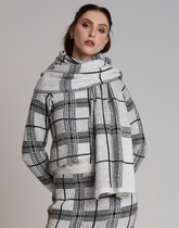 Xale Tartan Dunbar Branca