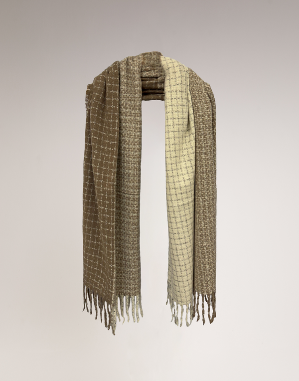 Xale Tweed Bicolor Bege