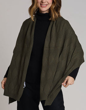 Xale Aran Losangos Oliz Verde Montana