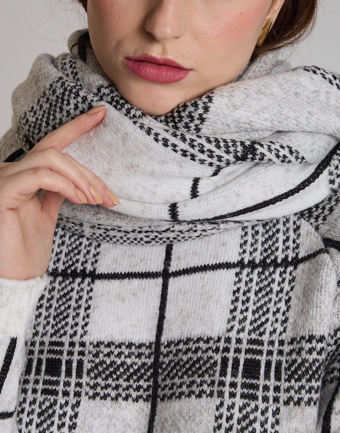 Xale Tartan Dunbar Branca