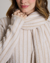 Xale Listrado Glenlight Branca com Lurex