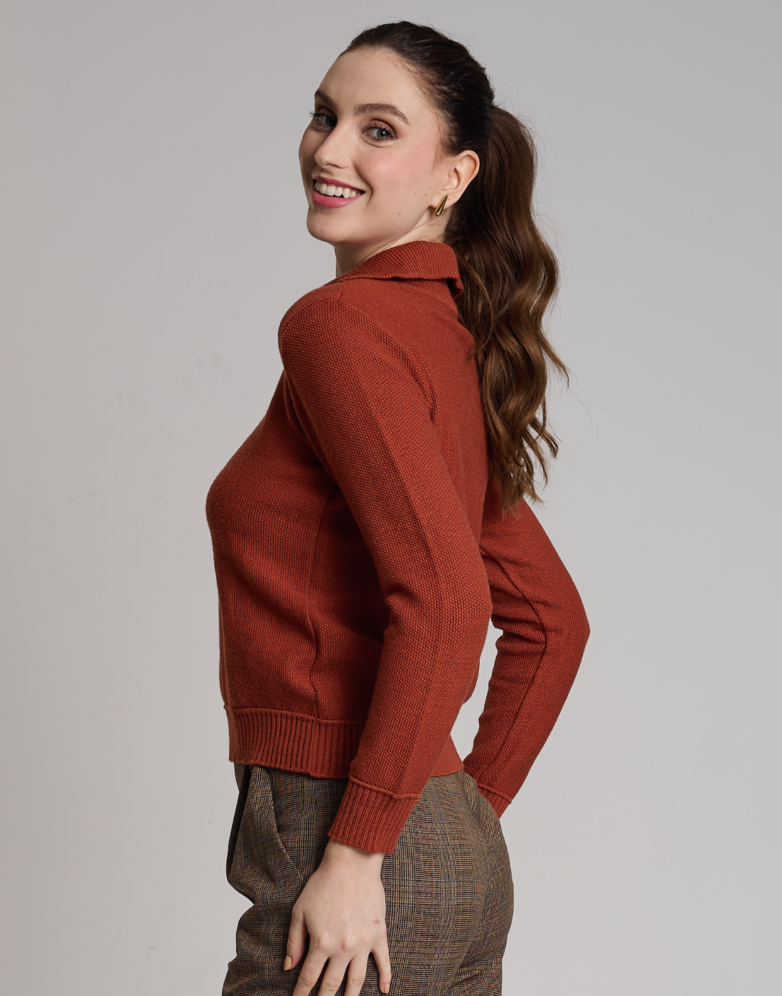 Blusa Polo Tricot Telha