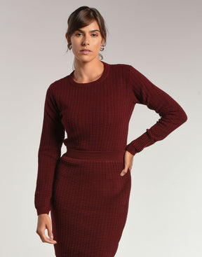 Blusa Retângulos Bardi Bordeaux